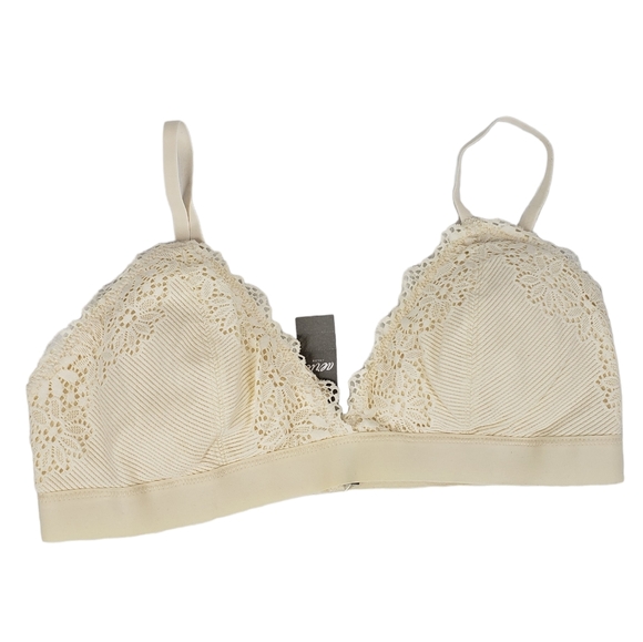 aerie Other - Aerie Lace Padded Bralette Cream Size Large NEW